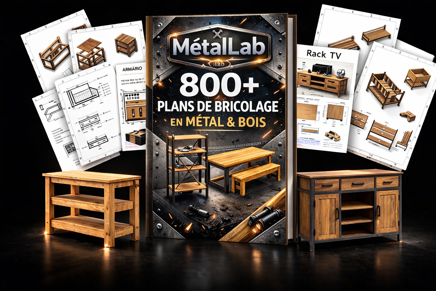 Plus de 800 projets de bricolage en bois et en métal